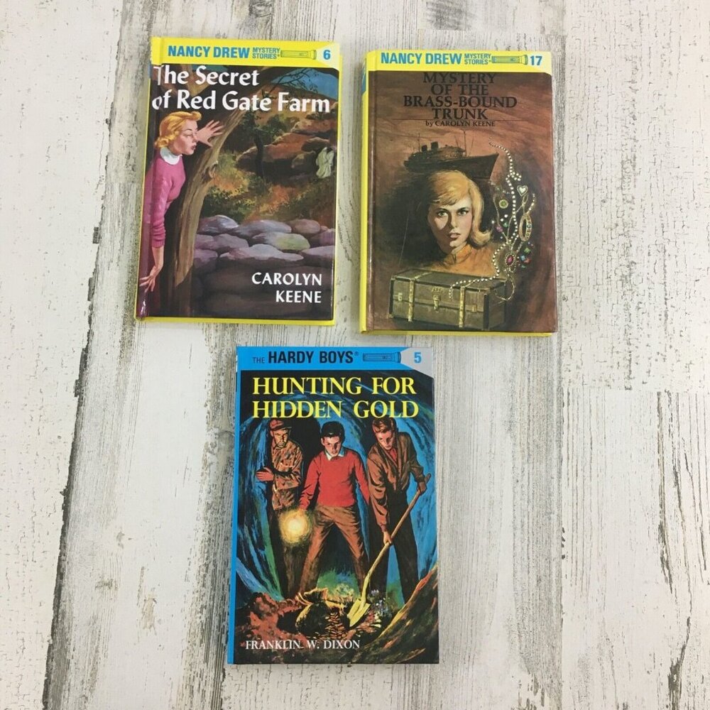Lot of 3 Vtg Nancy Drew Flashlight 6 17 Carolyn Keene Books Hardy Boys 5